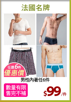 男性內著任6件