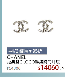 經典雙C LOGO碎鑽時尚耳環