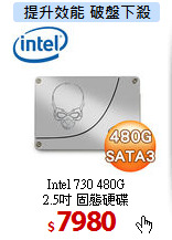 Intel 730 480G<BR>
2.5吋 固態硬碟