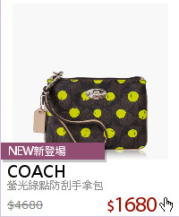 螢光綠點防刮手拿包