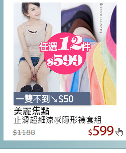 止滑超細涼感隱形襪套組