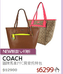 圓牌馬車PVC肩背托特包