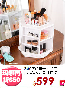 360度旋轉一目了然<BR>化妝品大容量收納架