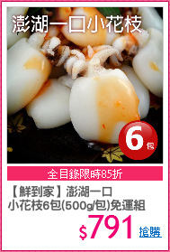 【鮮到家】澎湖一口
小花枝6包(500g/包)免運組