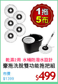 豪拖洗脫雙功能拖把組