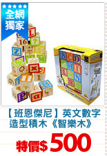 【班恩傑尼】英文數字
造型積木《智樂木》