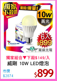 威剛 10W LED燈泡