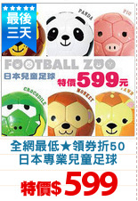 全網最低★領券折50
日本專業兒童足球