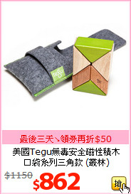 美國Tegu無毒安全磁性積木<br>
口袋系列三角款 (叢林)
