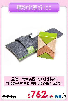 最後三天★美國Tegu磁性積木<br>
口袋系列三角款(叢林/調色盤/尼爾森)