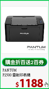 PANTUM<BR>
P2500 雷射印表機