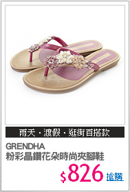 GRENDHA
粉彩晶鑽花朵時尚夾腳鞋