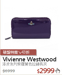 漆皮系列紫羅蘭色拉鏈長夾