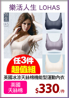 英國冰涼天絲棉機能型運動內衣