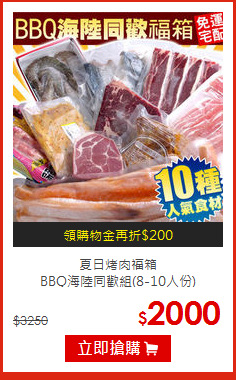 夏日烤肉福箱<br>
BBQ海陸同歡組(8-10人份)