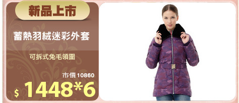 蓄熱羽絨迷彩外套