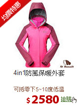 4in1防風保暖外套