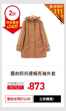簡約時尚連帽長袖外套