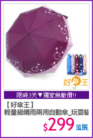 【好傘王】
輕量級晴雨兩用自動傘_玩耍貓