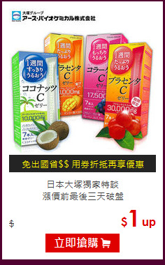 日本大塚獨家特談<br>漲價前最後三天破盤