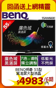 BENQ明碁 55型<BR>
黑湛屏大型液晶