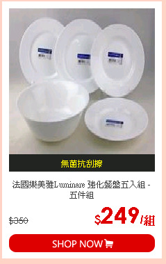 法國樂美雅Luminare 強化餐盤五入組 -五件組