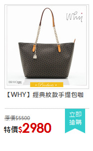【WHY】經典紋款手提包咖