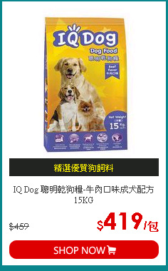 IQ Dog 聰明乾狗糧-牛肉口味成犬配方15KG