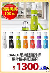SANOE思樂誼隨行杯
果汁機+附研磨杯