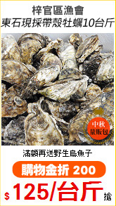 梓官區漁會
東石現採帶殼牡蠣10台斤