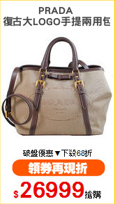 PRADA 
復古大LOGO手提兩用包