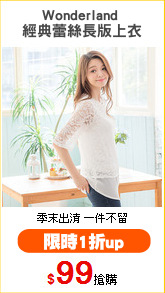 Wonderland 
經典蕾絲長版上衣