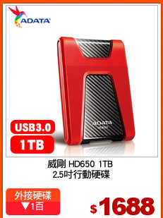 威剛 HD650 1TB 
2.5吋行動硬碟
