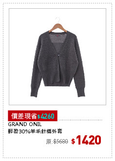 GRAND ONIL
輕盈30%羊毛針織外套