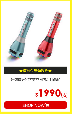 旺德藍牙KTV麥克風WS-T168M