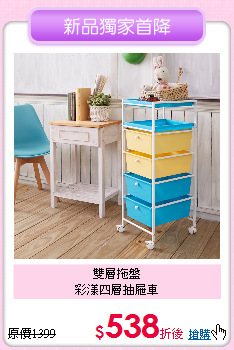 雙層拖盤<BR>
彩漾四層抽屜車
