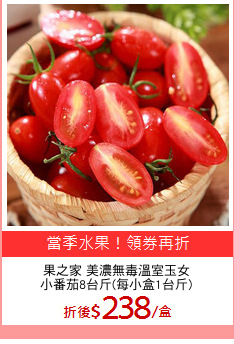 果之家 美濃無毒溫室玉女
小番茄8台斤(每小盒1台斤)