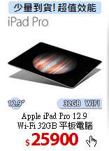 Apple iPad Pro 12.9<br>
Wi-Fi 32GB 平板電腦