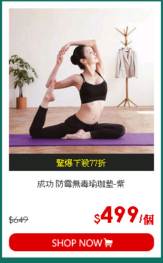 成功 防霉無毒瑜珈墊-紫