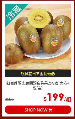 紐西蘭陽光金圓頭奇異果25/2盒(大粒4粒/盒)
