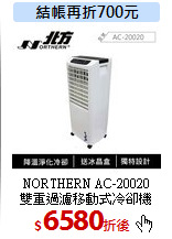 NORTHERN AC-20020<br>
雙重過濾移動式冷卻機