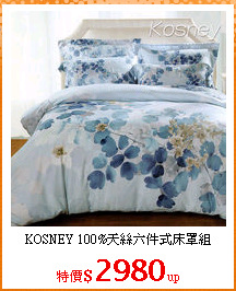 KOSNEY 100%天絲六件式床罩組