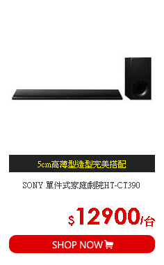 SONY 單件式家庭劇院HT-CT390