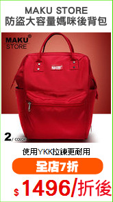 MAKU STORE
防盜大容量媽咪後背包