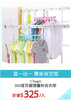 17mall
360度百變摺疊秒收衣架