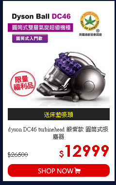 dyson DC46 turbinehead 緞紫款 圓筒式吸塵器