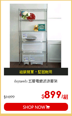 dayneeds 五層電鍍波浪層架