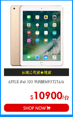 APPLE iPad 32G WiFi版MPGT2TA/A