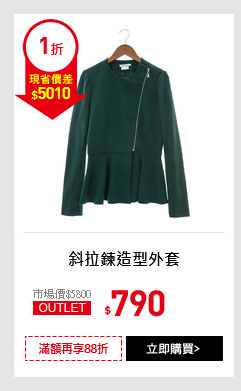 斜拉鍊造型外套