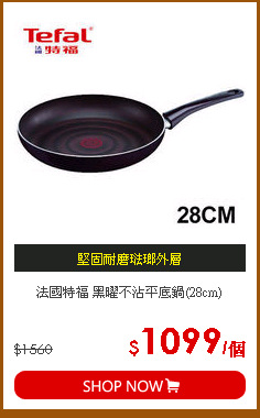 法國特福 黑曜不沾平底鍋(28cm)